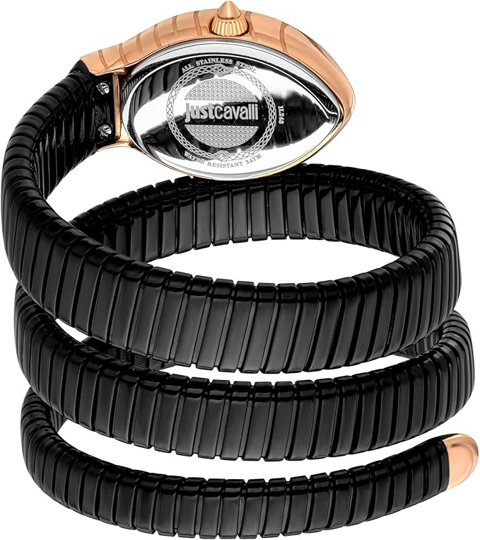 ignature Snake Classic Long Elegant Ladies Quartz Watch Fashion Flexible Bracelet Double Turn Stainless Steel Case