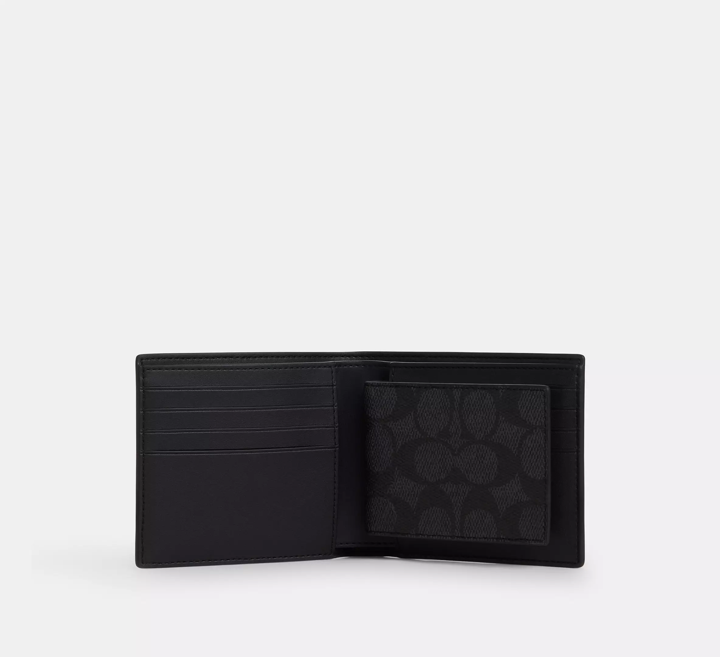 Boxed 3 In 1 Wallet Gift Set In Signature Canvas