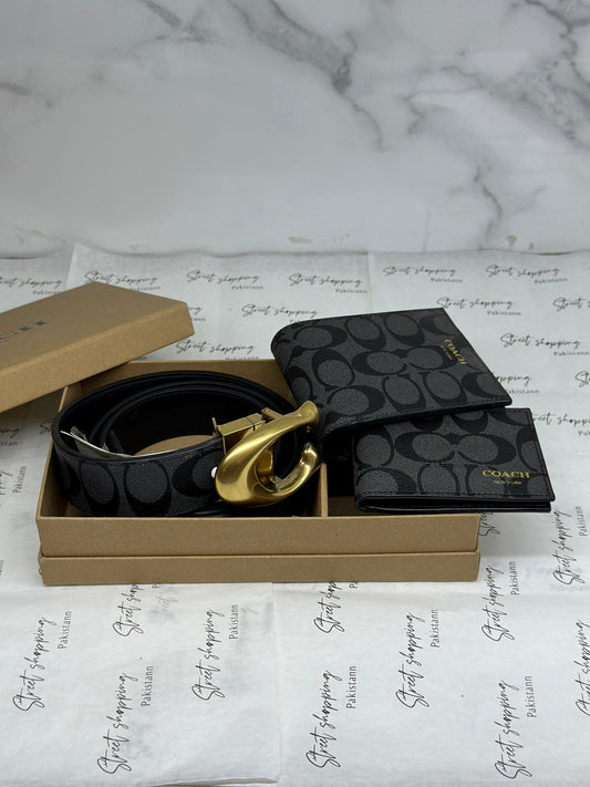 Coach wallet and belt set