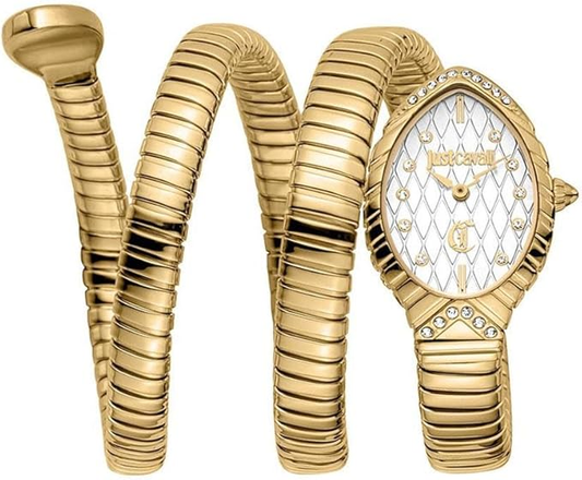 Signature Snake Womens Stainless Steel Gold Color Watch