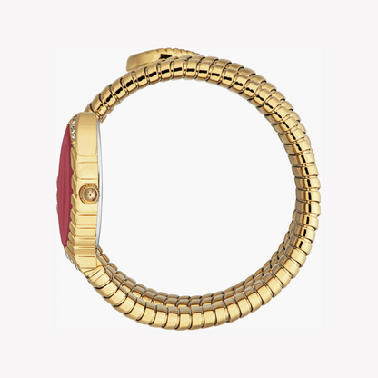 Women's Snake Gold Watch Red Dial