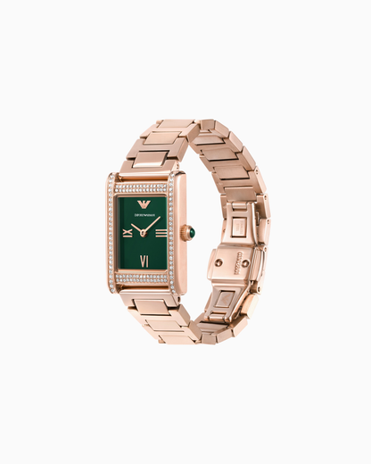 Two-Hand Rose Gold-Tone Stainless Steel Watch