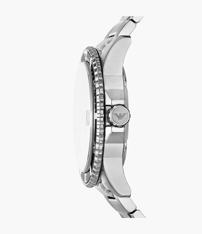 Emporio Armani World Explorer Three-Hand Date Men's Stainless Steel Watch Ar11683