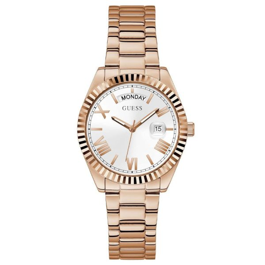 Guess Women’s Quartz Rose Gold Stainless Steel White Dial 36mm Watch GW0308L3