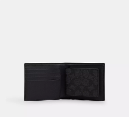 Boxed 3 In 1 Wallet Gift Set In Signature Canvas